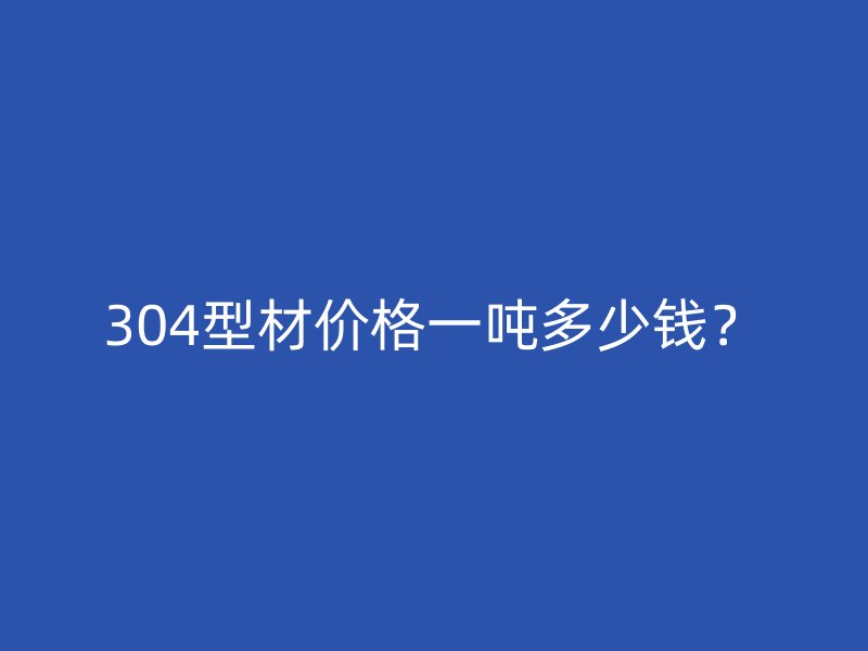 304型材價格一噸多少錢？